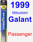 Passenger Wiper Blade for 1999 Mitsubishi Galant - Hybrid