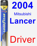 Driver Wiper Blade for 2004 Mitsubishi Lancer - Hybrid