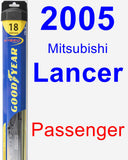 Passenger Wiper Blade for 2005 Mitsubishi Lancer - Hybrid