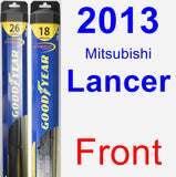 Front Wiper Blade Pack for 2013 Mitsubishi Lancer - Hybrid