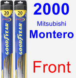 Front Wiper Blade Pack for 2000 Mitsubishi Montero - Hybrid