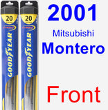 Front Wiper Blade Pack for 2001 Mitsubishi Montero - Hybrid