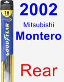 Rear Wiper Blade for 2002 Mitsubishi Montero - Hybrid