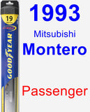 Passenger Wiper Blade for 1993 Mitsubishi Montero - Hybrid