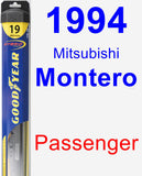 Passenger Wiper Blade for 1994 Mitsubishi Montero - Hybrid