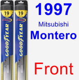 Front Wiper Blade Pack for 1997 Mitsubishi Montero - Hybrid