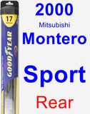 Rear Wiper Blade for 2000 Mitsubishi Montero Sport - Hybrid