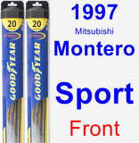 Front Wiper Blade Pack for 1997 Mitsubishi Montero Sport - Hybrid