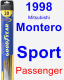 Passenger Wiper Blade for 1998 Mitsubishi Montero Sport - Hybrid