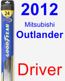 Driver Wiper Blade for 2012 Mitsubishi Outlander - Hybrid