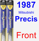 Front Wiper Blade Pack for 1987 Mitsubishi Precis - Hybrid