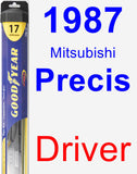 Driver Wiper Blade for 1987 Mitsubishi Precis - Hybrid