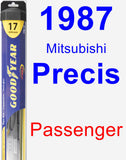 Passenger Wiper Blade for 1987 Mitsubishi Precis - Hybrid