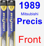 Front Wiper Blade Pack for 1989 Mitsubishi Precis - Hybrid