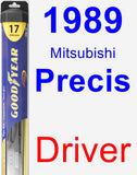 Driver Wiper Blade for 1989 Mitsubishi Precis - Hybrid