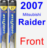 Front Wiper Blade Pack for 2007 Mitsubishi Raider - Hybrid