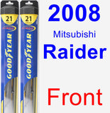 Front Wiper Blade Pack for 2008 Mitsubishi Raider - Hybrid