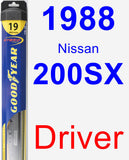 Driver Wiper Blade for 1988 Nissan 200SX - Hybrid