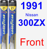 Front Wiper Blade Pack for 1991 Nissan 300ZX - Hybrid