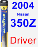 Driver Wiper Blade for 2004 Nissan 350Z - Hybrid