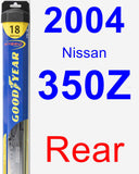 Rear Wiper Blade for 2004 Nissan 350Z - Hybrid