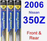 Front & Rear Wiper Blade Pack for 2006 Nissan 350Z - Hybrid