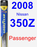 Passenger Wiper Blade for 2008 Nissan 350Z - Hybrid