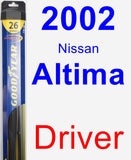 Driver Wiper Blade for 2002 Nissan Altima - Hybrid