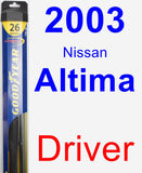 Driver Wiper Blade for 2003 Nissan Altima - Hybrid