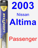 Passenger Wiper Blade for 2003 Nissan Altima - Hybrid