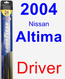 Driver Wiper Blade for 2004 Nissan Altima - Hybrid