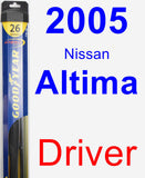 Driver Wiper Blade for 2005 Nissan Altima - Hybrid