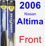 Front Wiper Blade Pack for 2006 Nissan Altima - Hybrid