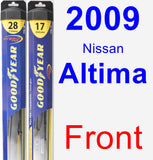 Front Wiper Blade Pack for 2009 Nissan Altima - Hybrid