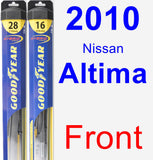 Front Wiper Blade Pack for 2010 Nissan Altima - Hybrid