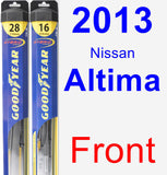 Front Wiper Blade Pack for 2013 Nissan Altima - Hybrid