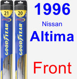 Front Wiper Blade Pack for 1996 Nissan Altima - Hybrid