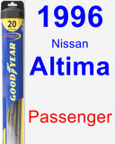 Passenger Wiper Blade for 1996 Nissan Altima - Hybrid