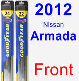 Front Wiper Blade Pack for 2012 Nissan Armada - Hybrid