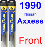 Front Wiper Blade Pack for 1990 Nissan Axxess - Hybrid