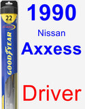 Driver Wiper Blade for 1990 Nissan Axxess - Hybrid