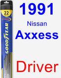 Driver Wiper Blade for 1991 Nissan Axxess - Hybrid