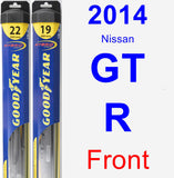 Front Wiper Blade Pack for 2014 Nissan GT-R - Hybrid