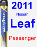 Passenger Wiper Blade for 2011 Nissan Leaf - Hybrid