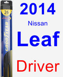 Driver Wiper Blade for 2014 Nissan Leaf - Hybrid