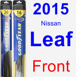 Front Wiper Blade Pack for 2015 Nissan Leaf - Hybrid