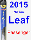 Passenger Wiper Blade for 2015 Nissan Leaf - Hybrid