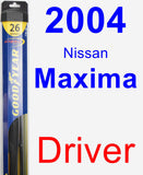 Driver Wiper Blade for 2004 Nissan Maxima - Hybrid