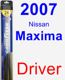 Driver Wiper Blade for 2007 Nissan Maxima - Hybrid