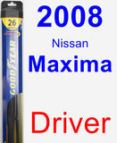 Driver Wiper Blade for 2008 Nissan Maxima - Hybrid